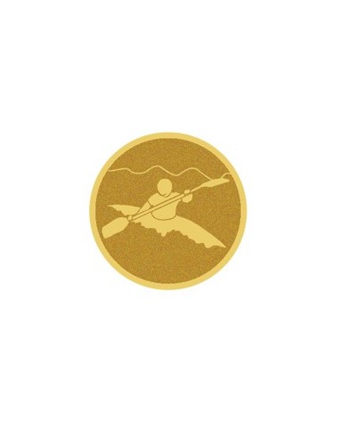 DISCO DORADO AUTOADHESIVA PIRAGUISMO Ø 5 CM