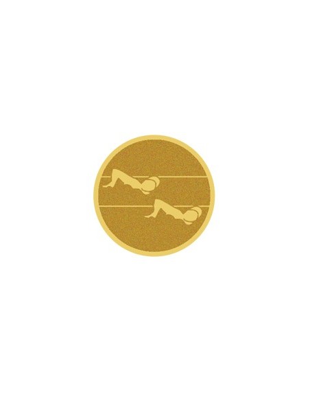 DISCO DORADO AUTOADHESIVA NATACION Ø 5 CM