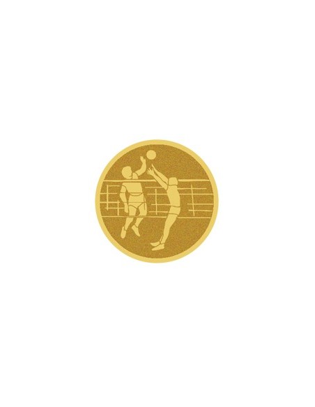DISCO DORADO AUTOADHESIVA VOLEIBOL Ø 5 CM
