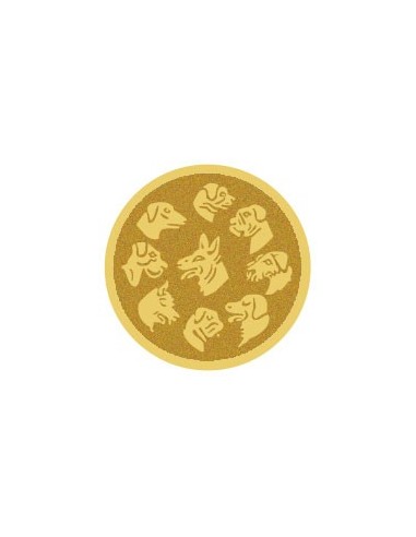 DISCO DORADO AUTOADHESIVA PEDRO Ø 5 CM