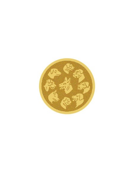 DISCO DORADO AUTOADHESIVA PEDRO Ø 5 CM