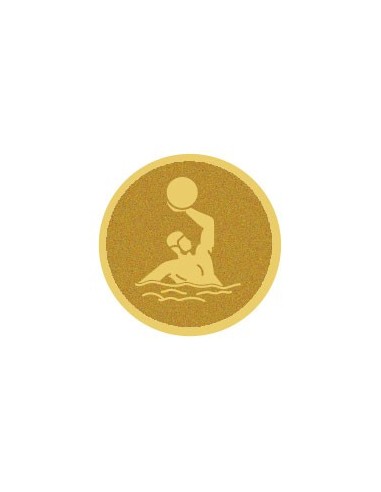 DISCO DORADO AUTOADHESIVA WATERPOLO Ø 5 CM