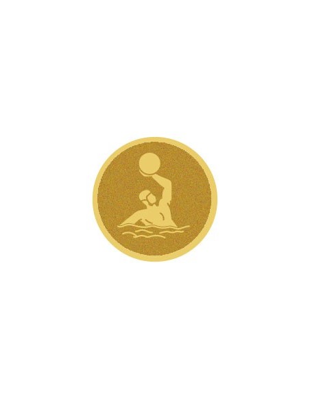 DISCO DORADO AUTOADHESIVA WATERPOLO Ø 5 CM