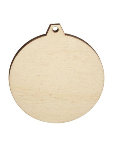 MEDALLA MADERA GRAB. LASER/UVI Ø 7 CM