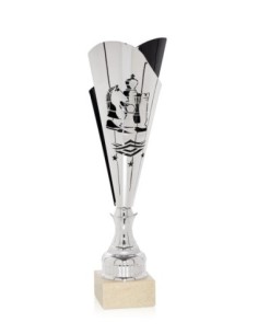 Copa laser Plata / Negro Ajedrez