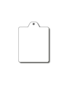 MEDALLA METACRILATO BLANCO 6 x 7 CM - M2601B