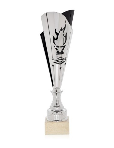 Copa laser Plata / Negro Alegórica