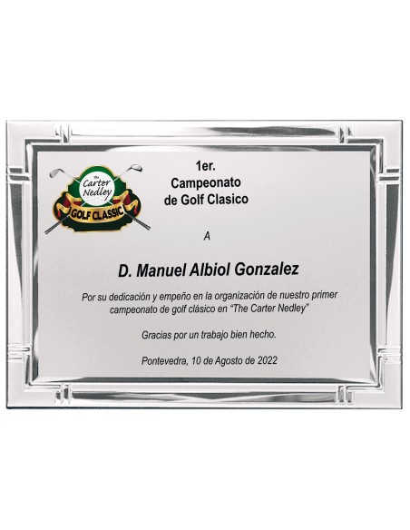 PLACA CONMEMORATIVA - PL