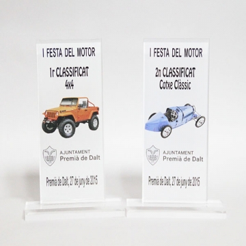 trofeus metacrilat personalitzats motor