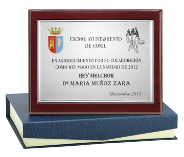 placa homenaje conmemorativa