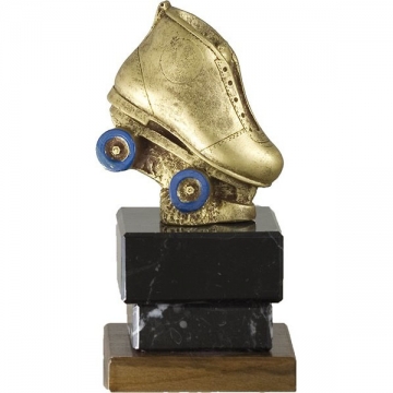 Comprar trofeos de patinaje online. Trofeos para competiciones de patinaje.
Trofeo para campeonatos de patinaje. Trofeo fabricado en resina con base de madera.
Trofeo patin dorado con los ruedas en azul
En Trofeoshoppingtorenos tenemos unos precios muy competitivos dentro de nuestro sector del trofeo.
