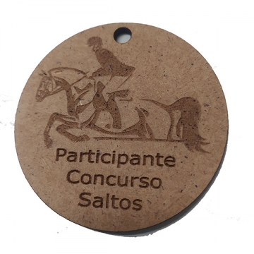 medallas de hípica en madera