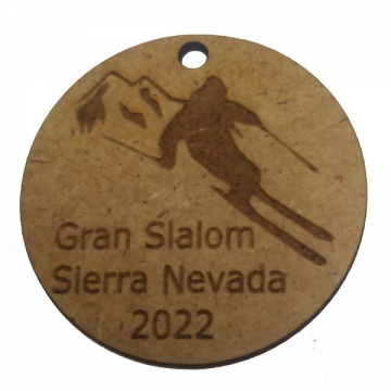 medallas mdf madera ski