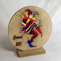 Trofeo carnaval madera redondo