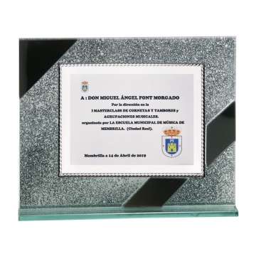 placas conmemorativas de cristal