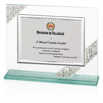 placas conmemorativas de cristal