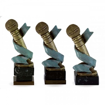 trofeos de música, microfono