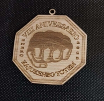 Medallas de madera Octogonal